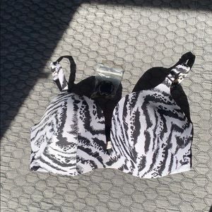 Zebra Stripped Cacique Bra 38DDD